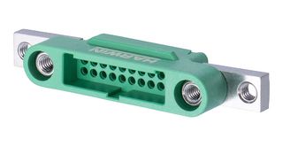 HARWIN G125-3242096M5 Connector Housing, Black / Green, Gecko SL G125 Series, Plug, 20 Positions, 1.25 mm