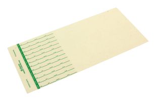 TE CONNECTIVITY QUP12GR Wire Marker, Self Laminating, CAL (ID#, Date, Due, By), 152.4mm x 6.4mm, Vinyl, Green, White