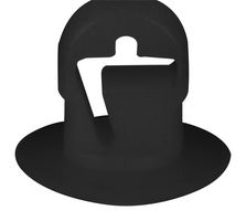 PANDUIT PBMS-H25-M30 Cable Tie Mount, Push Barb, 6.4 mm, Black, Nylon 6.6 (Polyamide 6.6), 10.7 mm