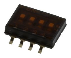 APEM IKH0403000 DIP / SIP Switch, 4 Circuits, Slide, Surface Mount, SPST, 24 V, 25 mA