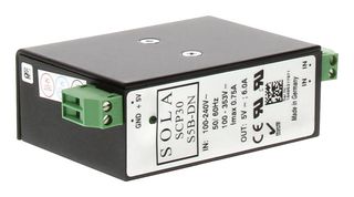 SOLAHD SCP30S5B-UDN AC/DC DIN Rail Power Supply (PSU), 1 Output, 30 W, 5 VDC, 6 A