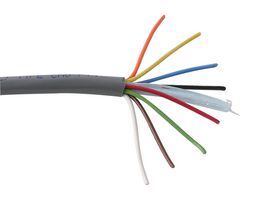ALPHA WIRE 1178L SL005 Multiconductor Cable, Unshielded, 8 Conductor, 22 AWG, 0.35 mm², 100 ft, 30.5 m