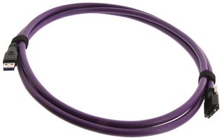 L-COM CAU3VISHFAMB-2M Cable USB, Tipo A Macho a Micro Tipo B Macho, 2 m, 6.6 ft, USB 3.0, Violeta