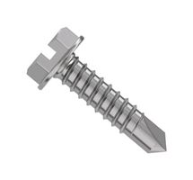 TR FASTENINGS 4.3 X 13 WFSTDX Z100 DIN7504 Screw, Hex Head Slotted, Steel, 4.3mmx13mm