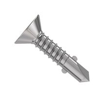 TR FASTENINGS 6.3 X 70 KTSTDX Z100 WINGED Screw, Wing, Countersunk Head, Steel, 6.3 mm x 70 mm