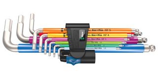 WERA 05022699001 Hex L-Key Set, 9 Pcs of Hex-Plus Multicolor, HF Metric L-Keys with Holder