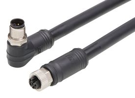 MOLEX 120501-0147 Cable de Sensor, M12, Receptáculo Micro-Changede 90°, Plug Micro-Change, 4 Contactos, 20 m