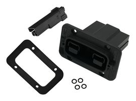 ANDERSON POWER PRODUCTS SBSX75A-PMREC-KIT-BLK Heavy Duty Connector Base, Kit, Black, SBS X-75A Series, Panel Mount