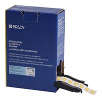 BRADY BM-250-1-312-YL Wire Marker, Heat Shrinkable Sleeve, Blank (No Legend), PO (Polyolefin), Yellow, 6.35mm x 25.4mm