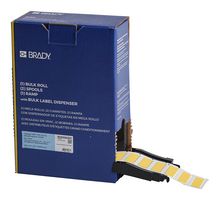 BRADY BM-375-175-312-YL Wire Marker, Heat Shrinkable Sleeve, Blank (No Legend), PO (Polyolefin), Yellow, 9.53mm x 44.45mm