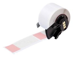 BRADY M6-21-427-RD Wire Marker, Self Laminating, Blank (No Legend), 25.4mm x 63.5mm, Vinyl, Red, Transparent