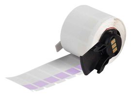BRADY M6-29-427-PL Wire Marker, Self Laminating, Blank (No Legend), 12.7mm x 38.1mm, Vinyl, Purple, Transparent