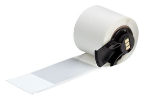 BRADY M6-77-461 Label, Thermal Transfer Printable, 38.1 mm, 88.9 mm, Polyester, Transparent, White