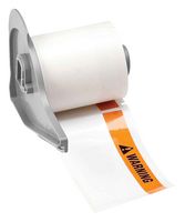 BRADY M7-38-483-WARNING Label, Thermal Transfer Printable, 48.26 mm, 101.6 mm, Polyester, Warning