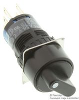 IDEC AS6M-2Y2P Rotary Switch, 2 Position, 2 Pole, 90 °, 1 A, 240 V, A6 Series