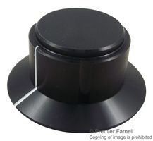 MULTICOMP KB00053 Knob, Round Shaft, 35.5 mm, Aluminium, Round with Indicator Line, 23.9 mm