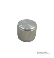 MULTICOMP 061-6005 Perilla, Round Shaft, 6.35 mm, Aluminium, Redondo Estriado con Línea Indicadora, 19 mm