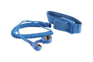 SCS ECWS61M-1 Anti Static Wrist Strap, Adjustable, 6ft Cord, Blue, Stud