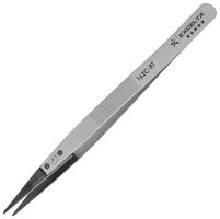 EXCELTA 162C-RT Tweezers, Precision, Straight, Pointed, 125 mm, Stainless Steel, PEEK Tip