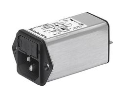 SCHURTER 4301.8054 Filtered IEC Power Entry Module, IEC C14, General Purpose, 10 A, 250 VAC, 2-Pole Fuse Holder