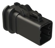 AMPHENOL SINE/TUCHEL ATP06-6S-OMBLK Automotive Connector Housing, ATM DuraMate Series, Plug, 6 Positions