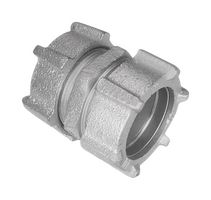 ABB - THOMAS & BETTS HK 406 Conduit Coupling, 2 ", Malleable Iron, Metallic - Zinc Finish, 76.2 mm, Steel City Series
