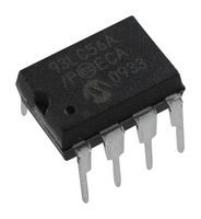 MICROCHIP 93LC56A/P EEPROM, Microwire, 2 Kbit, 256K x 8bit, Microwire, 2 MHz, DIP, 8 Pins