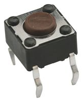 APEM ADTS24NV Tactile Switch, SPST-NO, ADTS Series, Top Actuated, Through Hole, Plunger for Cap, 160 gf