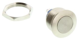 APEM AV031003C910 Vandal Resistant Switch, SPST-NO, Natural, AV Series, Off-(On), Screw