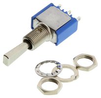 APEM 5639A9 Toggle Switch, On-Off-On, SPDT, Non Illuminated, 5000 Series, 4 A, Panel Mount