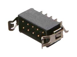 HARWIN M80-6661242 Pin Header, Wire-to-Board, 2 mm, 2 Rows, 12 Contacts, Surface Mount Right Angle