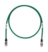 PANDUIT STP6X4GR Ethernet Cable, Cat6a, RJ45 Plug to RJ45 Plug, Green, 1.2 m, 4 ft