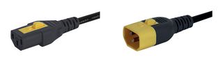 SCHURTER 6051.2007 Mains Power Cord, IEC 60320 C14 to IEC 60320 C13, 2 m, 10 A, 250 VAC, Black