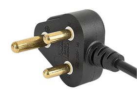 SCHURTER 6051.2083 Mains Power Cord, CEE 7/7 Plug to IEC 60320 C13, 3 m, 10 A, 250 VAC, Black