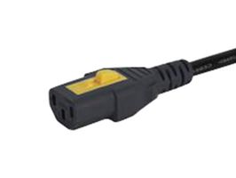 SCHURTER 6051.2016 Mains Power Cord, Mains Plug, Brazil to IEC 60320 C13, 2.5 m, 10 A, 250 VAC, Black