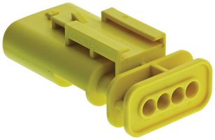 TE CONNECTIVITY 1-1564559-4 Connector Housing, MCON Series, Plug, 4 Positions, 4 mm
