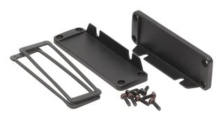 HAMMOND 1457LWPF Enclosure Accessory, Flanged, Watertight, End Panel, Aluminum, Black