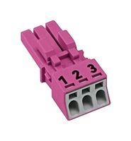 WAGO 890-283 Pluggable Terminal Block, 4.4 mm, 3 Positions, 1.5 mm², Push In