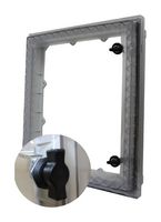 FIBOX AR IPW 1412 W T Inspection Window, w/Wing Handle, Fibox Enclosures, Polycarbonate, IP66, NEMA 4, 4X, 12, 13, 14 "
