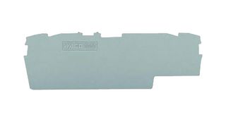 WAGO 2002-1891 Accessory, Gray, Wago TOPJOB S 2002 Series Rail Mount Terminal Blocks, End and Intermediate Plate