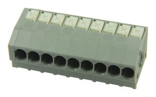 WAGO 805-309 Wire-To-Board Terminal Block, 3.5 mm, 9 Positions, 24 AWG, 16 AWG, 1.5 mm², Push In