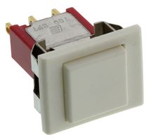 E-SWITCH 700SP7M1REAP2WHTWHT Botón Pulsador Industrial, Serie 700, SPDT, Encendido-(Encendido), Cuadrada, Blanco