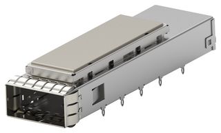 TE CONNECTIVITY 2354751-1 Cage, QSFP-DD, 1 x 1 (Port), Heat Sink, Press-Fit