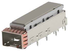 TE CONNECTIVITY 2358986-1 Cage, SFP+, 1 x 1 (Port), Heat Sink, Press-Fit