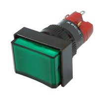 MULTICOMP PRO MP-D16LMT1-1CG Industrial Pushbutton Switch, Incandescent 28V, MP Pushbutton Switches Rectangular, 16 mm