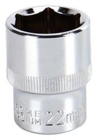 MULTICOMP PRO MP12-CRV22 Socket, Hex, 22mm, 1/2" Drive Size, Chrome Vanadium, DIN3120