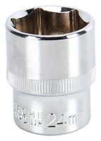 MULTICOMP PRO MP12-CRV24 Socket, Hex, 24mm, 1/2" Drive Size, Chrome Vanadium, DIN3120