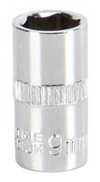MULTICOMP PRO MP14-CRV09 Socket, Hex, 9mm, 1/4" Drive Size, Chrome Vanadium, DIN3120