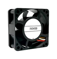 NMB TECHNOLOGIES 06025DE-12R-CU-06 DC Axial Fan, 12 V, Square, 60 mm, 25 mm, Ball Bearing, 45.6 CFM