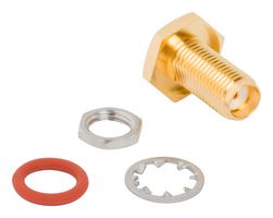 AMPHENOL RF 901-10793 RF / Coaxial Connector, SMA Coaxial, Straight Bulkhead Jack, Solder, Crimp, 50 ohm, 0.81mm Micro